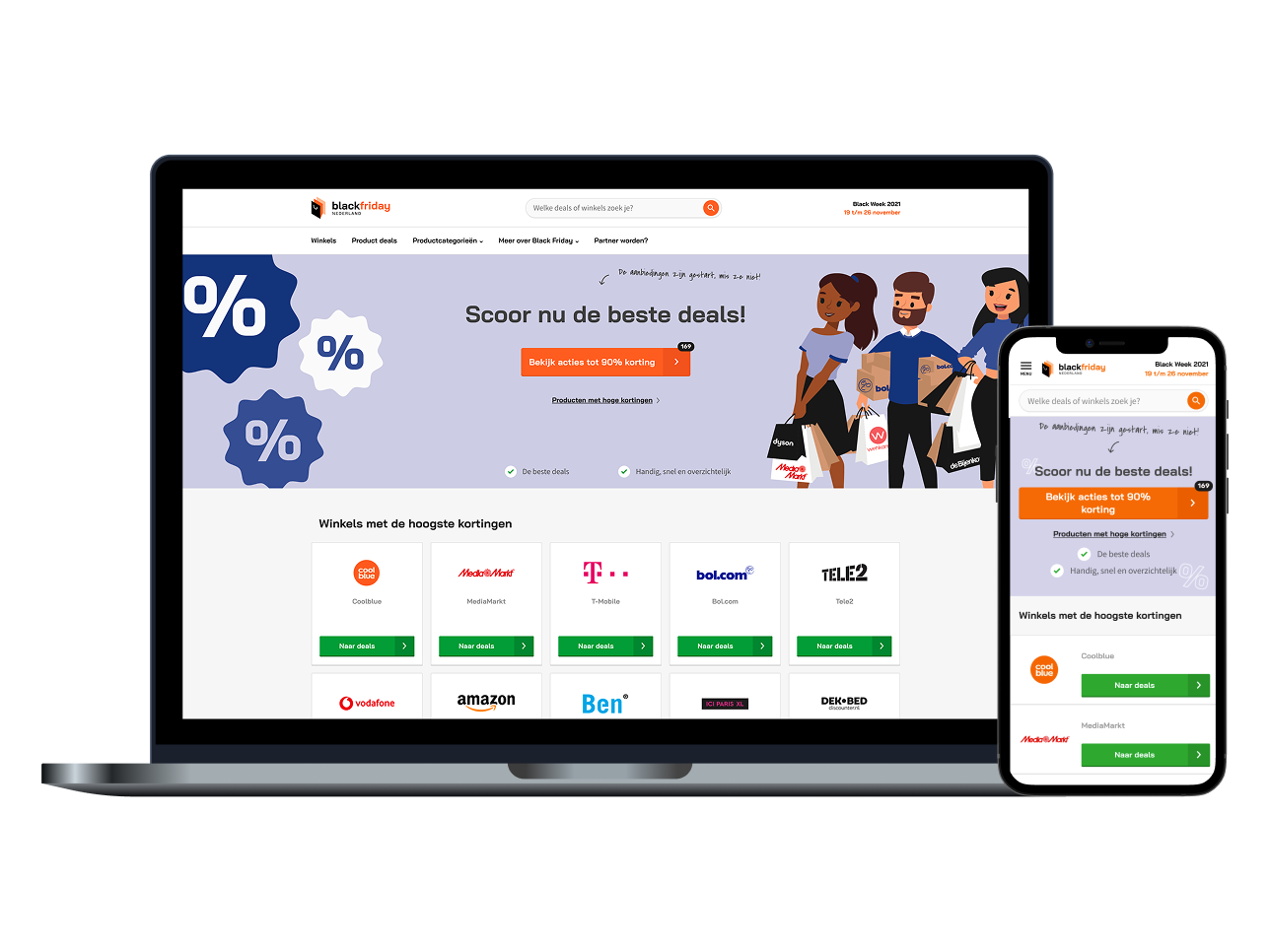 Front-end pagina's Black Friday Nederland
