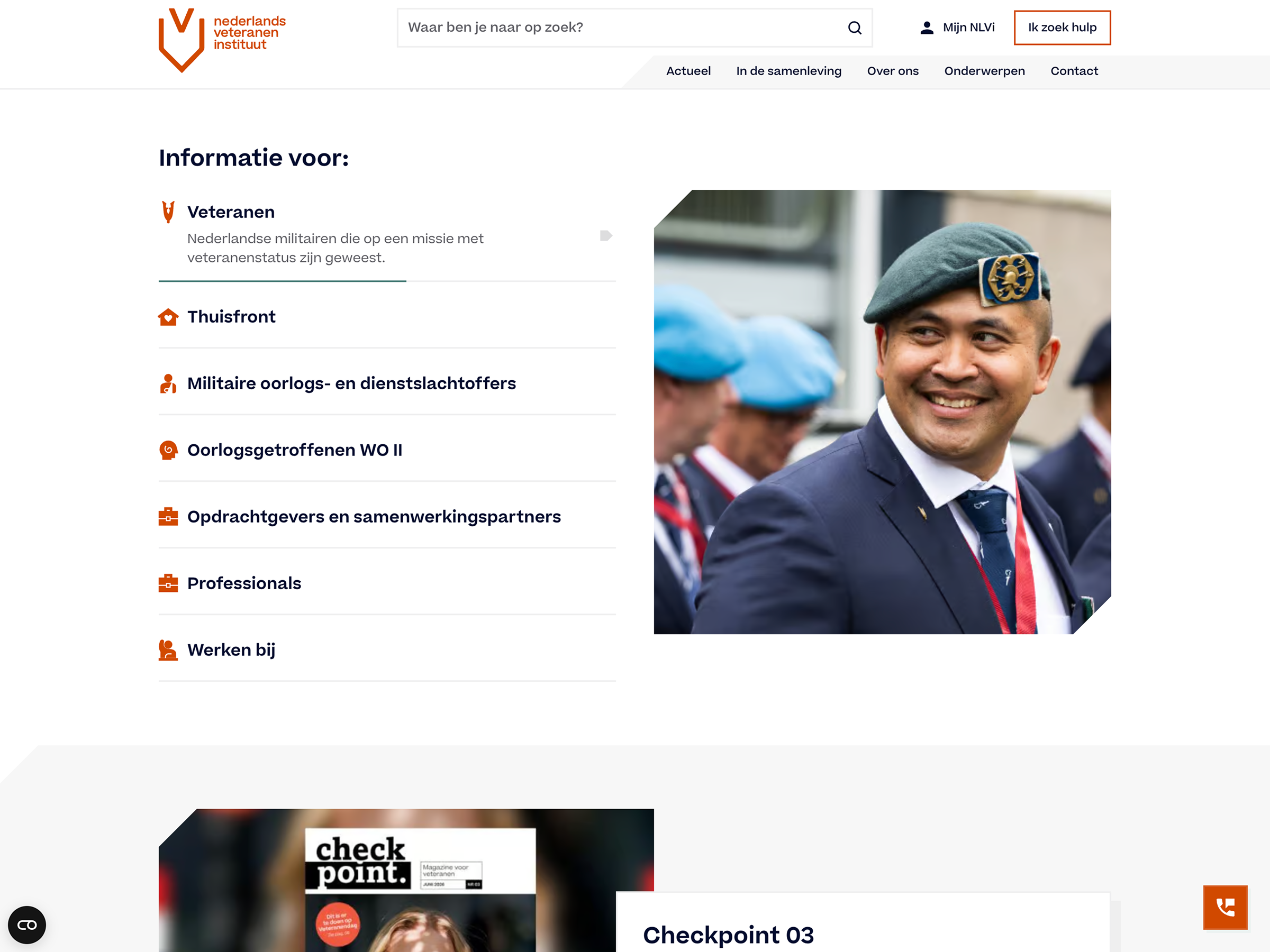 Nieuwe website van het Nederlands Veteraneninstituut